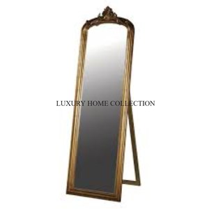Unique Vintage-inspired Tall Metal Floor <strong>Mirror</strong> with <strong>Ornate</strong> <strong>Frame</strong> Designed to Enhance Your Room Antique Ambiance