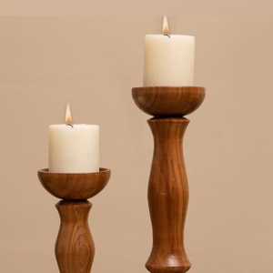 Fabulous Designer Kitchen Dining Table Decorative <b>Wooden</b> Candle <b>Holder</b> Prime Quality Wood Material Candle Stand and <b>Holder</b> - Product Image 1