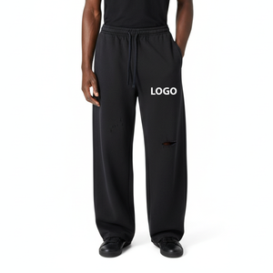 Fabricant OEM – Pantalon décontracté classique d'hiver 430 g/m² de haute qualité, coupe large, pour le jogging et les activités de plein air, avec logo personnalisé, 100 % coton - Product Image 5