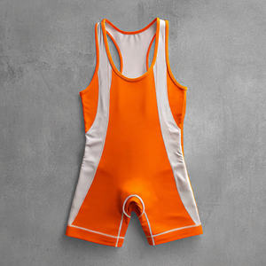 Justaucorps de musculation et de lutte 100% polyester sans manches, hauts d'entraînement de lutte pour garçons, justaucorps de musculation - Product Image 1