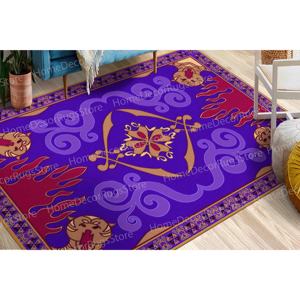 Aladdin's And Flying Carpet Printed Rug - Modern, Versatile Decor,Luxury <b>Velvet</b> Rug - Product Image 4