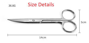 Tijeras de operación quirúrgicas, recto y curvado, afiladas, de acero inoxidable - Product Image 3