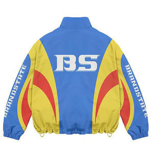 Más tamaño personalizado chándal cortavientos al por mayor Casual Joggers conjunto Venta caliente calle pista cortavientos otoño chándal para hombres - Product Image 5