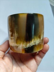 Handmade Luxury Buffalo Ox Cow Horn Bangle Natural Fashion Jewelry for Men <b>Women</b> Classic Style with <b>Pearl</b> Stone Perfect Gift - Product Image 6