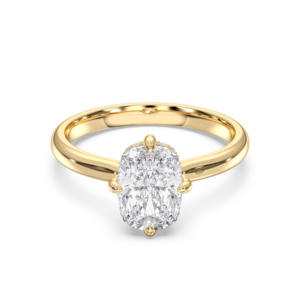 Anillo de compromiso solitario de moissanita de 2,13 quilates para mujer, Juego de puntas de corte redondo en cojín plateado hecho a mano - Product Image 1