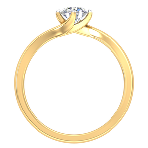 Anillo de Diamante Cultivado en Laboratorio de Calidad Superior para Mujer, Oro Blanco de 9K, Claridad EF, Certificado IGI, Corte Brillante Redondo, Joyería de Lujo para Regalo - Product Image 3