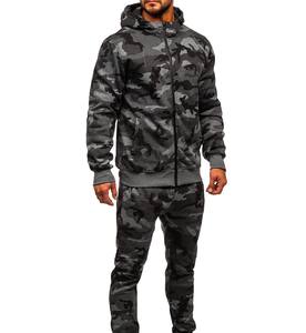 Conjunto Deportivo de Algodón para Hombre, Sudadera con Capucha y Pantalones Deportivos, Estampado de Camuflaje, Personalizado OEM - Product Image 4