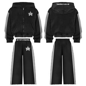 ชุดวอร์มสองชิ้นสำหรับผู้ชายเสื้อฮู้ดใส่ได้ทั้งชายและหญิงมีซิป - Product Image 1