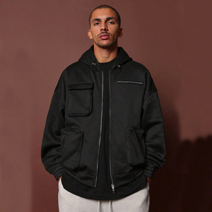 Sweats à capuche personnalisés OEM avec taux d'usine en coton éponge français de qualité supérieure Sweat à capuche surdimensionné avec épaule en duvet Sweat-shirt de style vierge avec capuche - Product Image 6