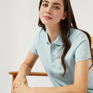 Camisetas Personalizadas de Fabricante para Mujer, Diseño Sólido, Corte Formal Ajustado, Tejido de Punto Transpirable de Alta Calidad, Logotipo Corto - Product Image 6