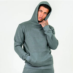 Ensemble de survêtement décontracté à capuche pour homme Activewear pour adulte Couleur grise Taille plus Manches courtes 2 pièces - Product Image 3