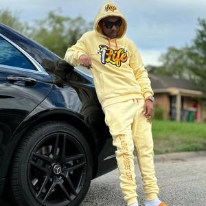 ชุดวอร์มวิ่งชุดออกกำลังกายแขนยาวมีฮู้ดและกางเกงขายาวสำหรับผู้ชาย - Product Image 4