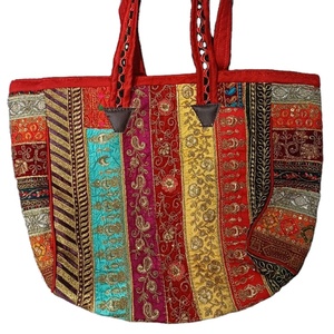 Femmes Vintage Dames Sacs À Main Designer Indien Broderie À La Main Tissu Ethnich Cadeau De Mariage Toile Coton Sacs À Bandoulière - Product Image 1