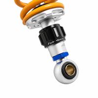 Amortisseurs arrière dorés 330 mm, paire, avec fixation œillet 12 mm et suspension à ressort 8 mm pour moto, VTT, moto tout-terrain, scooter, quad, kart