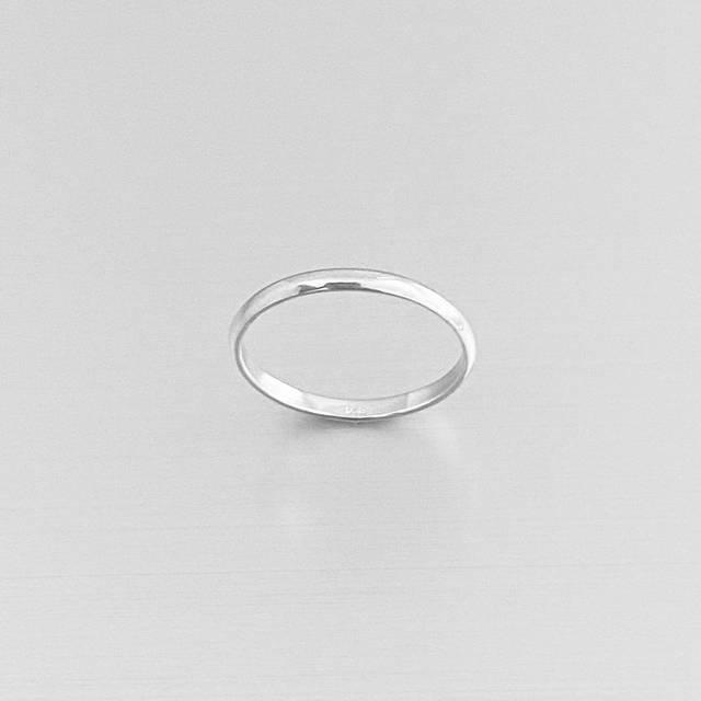 925 Sterling Silver Round 2mm Stackable Thumb Pinky Toe Christmas 925 Gift Everyday Minimalist Plain Band Finger Unisex Ring