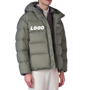 Blouson aviateur d'hiver en duvet pour hommes de grande taille de haute qualité vestes personnalisées en gros, veste d'hiver bouffante à la mode pour hommes - Product Image 1