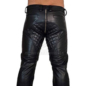 Pantalons en cuir pour hommes de haute qualité, vente en gros, meilleur prix, logo personnalisé, pantalons en cuir - Product Image 5