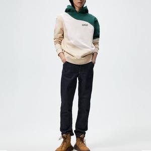 Sudaderas con capucha con bloqueo de Color personalizadas de alta calidad para hombres, sudaderas con capucha transpirables y cómodas de gran tamaño para hombres, tarifa barata 2026 - Product Image 4