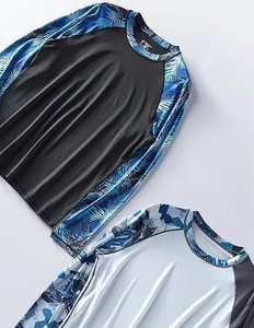 Sudadera básica con cuello redondo y doble costura, ideal como prenda moldeadora, versátil, tipo Rashguard con protección UPF 50+ UV, para natación y entrenamiento deportivo. - Product Image 6