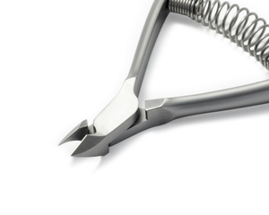 Coupe-ongles de toilettage de cuticules Joint de recouvrement à ressort unique Couleur grise Mâchoire complète Lame Super Sharpe 5mm Pinces à ongles personnalisées en acier inoxydable - Product Image 2