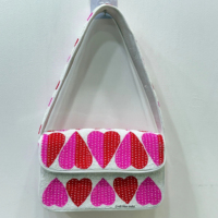 Tas tangan katun Boho gaya Bohemian wanita India manik-manik ritsleting buatan tangan tas belanja malam tas tangan