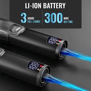 Kit de tondeuses à cheveux sans fil professionnelles pour hommes, avec rasoir à grille et source d'alimentation USB et batterie - Product Image 4