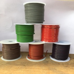 High Quality Dyed Leather Cords for Jewelry & Crafting Custom Colors Available Premium Dyed Leather Cords Wholesale Leather - Product Image 1