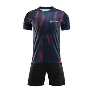 Venta Directa de Fábrica, Uniformes de Fútbol para Hombre, Transpirables, Manga Corta, Logotipo Frontal, 100% Poliéster, Ropa Deportiva - Product Image 1