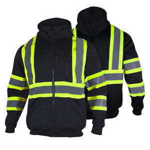 Sweat à capuche uniforme de travail de haute qualité Super Visible Hivis réfléchissant veste de sweat-shirt de sécurité vente en gros sweats à capuche haute visibilité - Product Image 2