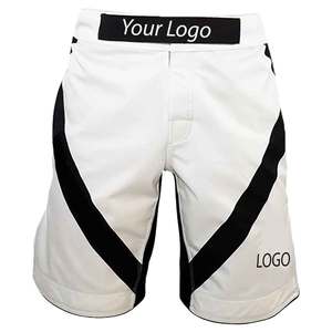 กางเกง MMA แบบสั่งตัดรุ่นใหม่สำหรับผู้ชาย สีพื้น ผ้าโพลีเอสเตอร์ผสมสแปนเด็กซ์ ชุดศิลปะการต่อสู้ ระบายอากาศได้ดี ราคาประหยัด - Product Image 1