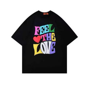 T-shirt uni T-shirt bouffant classique à col rond T-shirt en coton bio Impression personnalisée du logo en relief 3d T-shirts en polyester pour hommes - Product Image 4