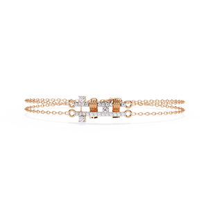 กำไลข้อมือเพชรเพาะเลี้ยงแบบมินิมอลสำหรับผู้หญิง ทอง 14K ทรงบริลเลียนท์คัต สี D เกรด E สไตล์โรแมนติก - Product Image 5