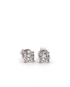 14K oro blanco mujeres 2ct Lab Grown Diamond Stud pendientes D VS1 IGI certificado 4 puntas ajuste boda lujo uso diario fino - Product Image 2