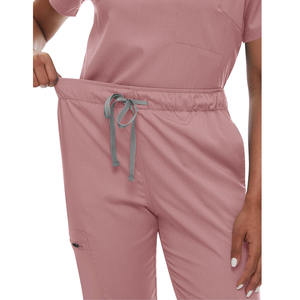 Ensemble de gommage médical col en V pour femme Dusty Pink - Product Image 4
