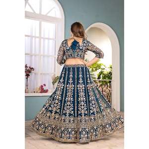 Lehenga Choli tradicional de calidad superior con trabajo de secuencia de bordado Color atractivo para funciones nupciales y eventos especiales - Product Image 2