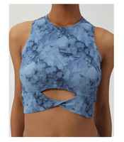 En gros Débardeurs d'été sans bretelles, Camisoles décontractées respirantes, Crop tops à motif uni brodé, Streetwear tendance avec coussinets de poitrine