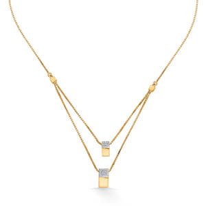Layered Elegance Yellow Gold <b>Fashion</b> <b>Necklace</b> for Women - Product Image 6