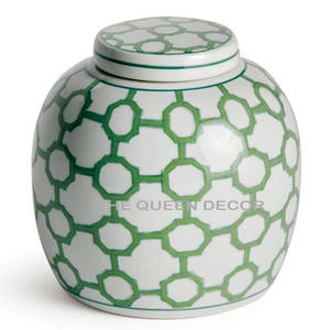 Classique élégant en aluminium métal forme émail finition décoratif gingembre pot créatif artisanal maison Accent impression Durable - Product Image 1