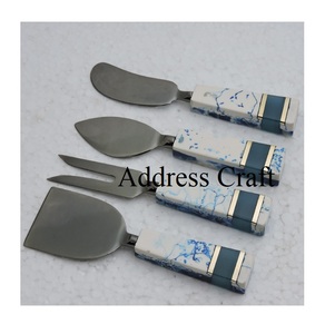 Eco Material 18/8 <b>Cheese</b> <b>Set</b> With Resin Handle Stainless Steel Cutlery Decorative Handle <b>Cheese</b> Cutting Tool Tableware Flatware - Product Image 4