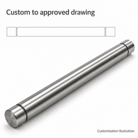Two Retaining Ring Groove Locating Shaft in Custom Carbon Steel