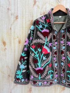 Indian Handmade Unisex Premium Cotton <b>Velvet</b> <b>Quilted</b> Jacket Stand Collar Button New Collection Winter Coat Great Gift for Her - Product Image 2