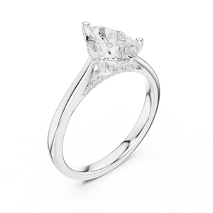 Organic Radience jewels Anillo de aniversario de moissanita de oro rosa de 10 quilates - Product Image 2