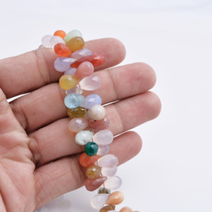 ลูกปัดพลอยเจียระไนทรงหยดน้ำขนาด 8 นิ้ว หลายชนิด สำหรับทำเครื่องประดับชั้นดี - Product Image 3