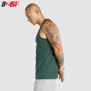 Wholesale New Arrival Men's Custom Printed Knitted Spandex/Cotton Tank Tops Stylish Casual Gym <b>Singlet</b> Sportswear - Product Image 4