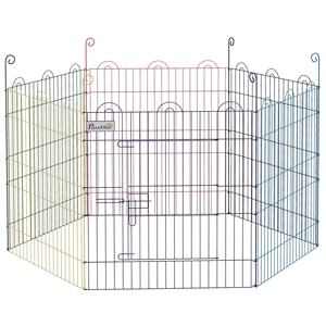 Pour D06-073V01MX porte de chien en métal à 6 panneaux avec serrure à pression 120cm X 120cm X 60cm multicolore - Product Image 1