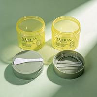 Pot cosmétique en plastique PET 360g avec couvercle à clapet, cuillère et pince, à large ouverture, vide, pour tampons démaquillants, sels de bain, masques faciaux