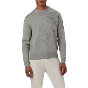 Chandail de créateur pour hommes de haute qualité à col rond et chaud pour l'hiver, personnalisé par l'usine, tricoté à la main et respirant - Product Image 2