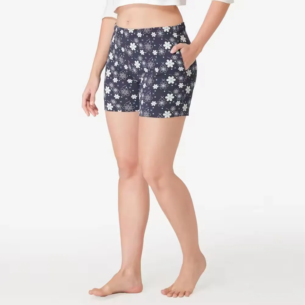 Más vendidos Nuevo diseño de tendencia mujeres corto estilo de playa estampado pantalones cortos de mujer baratos con estampado Dtg