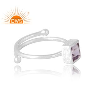 Meilleure vente 925 argent Sterling naturel rose améthyste pierre précieuse bague bijoux personnalisés pour les femmes cadeau pour elle - Product Image 4