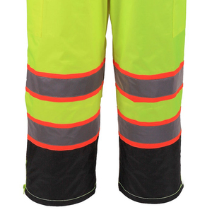 Pantalons de travail pour hommes à taille élastique, haute visibilité, réfléchissants, pour le travail en extérieur, avec poches - Product Image 6